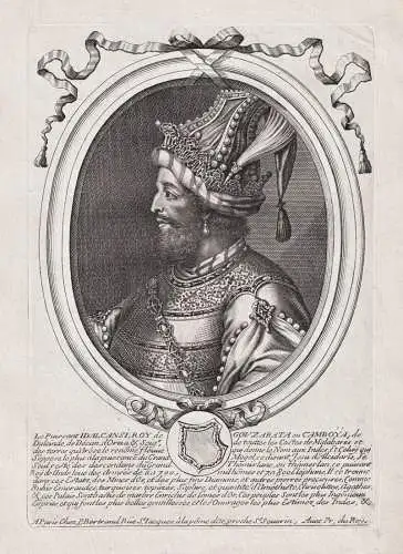 Le Puissant Idalcansi, Roy de Gouzarata... - Cambodia Gujarat India Indien emperor Portrait