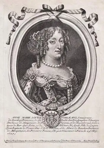 Anne Marie Louise d'Orleans... - Anne Marie Louise d'Orleans (1627-1693) Ducess of Montpensier Portrait