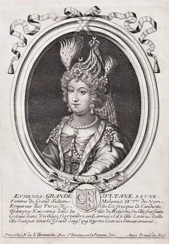 Eumenia Grande Sultane - Emetullah (1642-1715) wife Sultan Mehmed IV Ottoman Empire Portrait