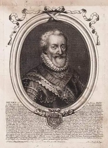 Henry 4e, du Nom Roy de France et de Navarre - Henry IV of France (1553-1610) King Roi König Frankreich Portr