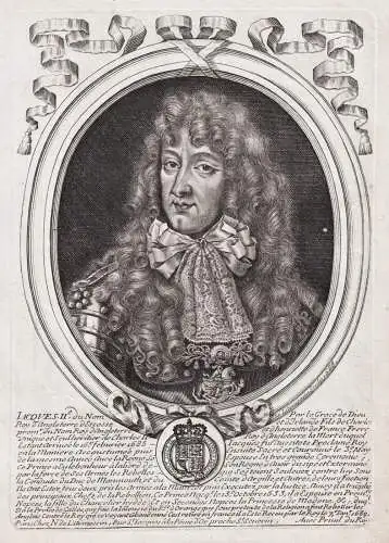Jacques IIe. du Nom par la Grace de Dieu Roy d'Angleterre... - James II of England (1633-1701) King König roi