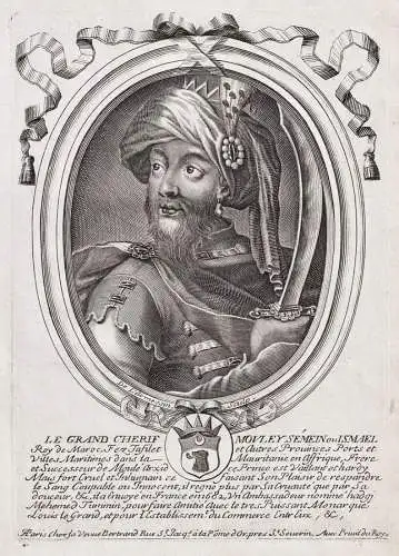 Le Grand Cherif Mouley Semein ou Ismael... - Ismail Ibn Sharif (1645-1727) Sultan Morocco Arabia Arab Portrait