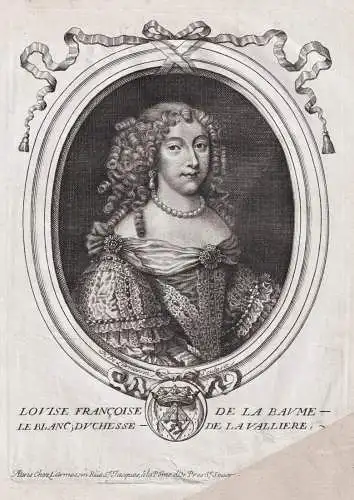 Louise Francoise de la Baume-Le Blanc... - Louise de la Valiere (1644-1710) Baume Blanc mistress of Louis XIV