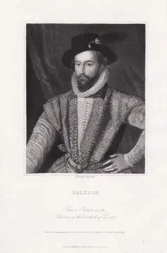 Raleigh - Sir Walter Raleigh (c. 1552-1618) English statesman soldier writer explorer Seefahrer Portrait