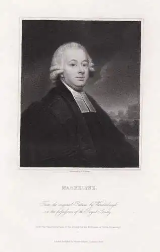 Maskelyne - Nevil Maskelyne (1732-1811) Astronomer Royal Astronom Mathematiker mathematician Portrait
