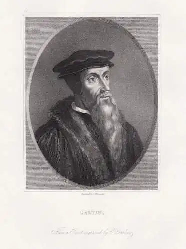 Calvin - Jean Calvin (1509-1564) reformer theologian Genf Reformator Reformation Theologe Johannes John Portra