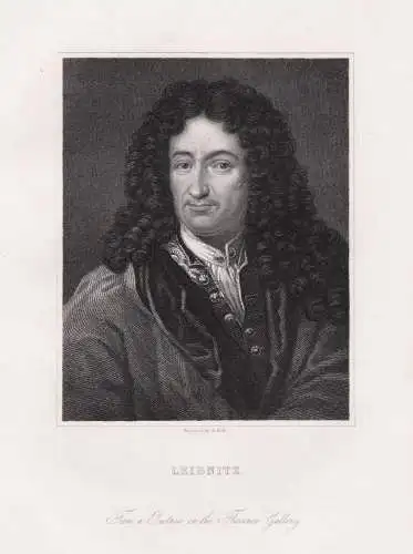 Leibnitz - Gottfried Wilhelm Leibniz (1646-1716) mathematician Mathematiker Historiker Portrait