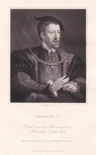 Charles V. - Karl V (1500-1558) Charles Kaiser emperor Holy Roman Empire Österreich Portrait