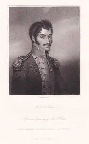 Bolivar - Simón Bolívar (1783-1830) Venezuela military leader Unabhängigkeitskämpfer Portrait