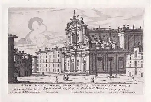 Altra veduta della Chiesa di S. Ignatio de PP. della Comp.a di Giesu nel Rione della Pigna... - Roma Rom Rome