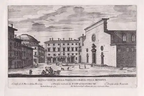 Altra veduta della Piazza di Santa Maria della Minerva. - Roma Rom Rome / Piazza della Minerva