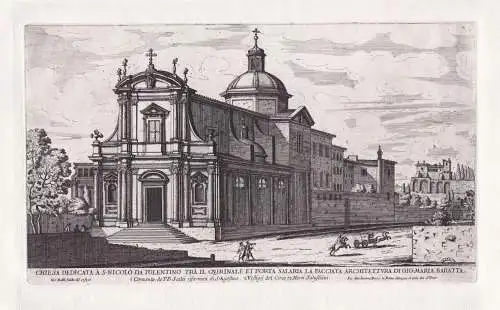 Chiesa dedicata a S. Nicolo da Tolentino tra il Quirinale et Porta Salaria la facciata... - Roma Rom Rome / Ch