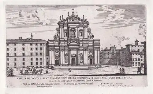 Chiesa dedicata a Sant'Ignatio de PP. della Compagnia di Giesu nel'Rione della Pigna. - Roma Rom Rome / Chiesa