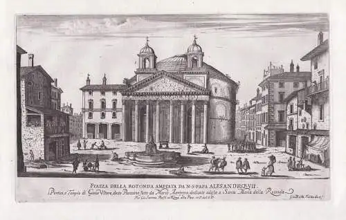 Piazza della Rotonda ampiata da N. S. Papa Alesandro VII. - Roma Rom Rome / Piazza della Rotonda Pantheon