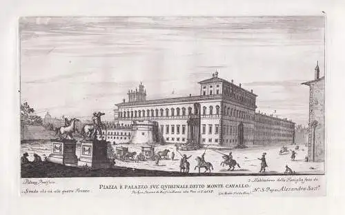 Piazza e palazzo sul'Quirinale detto Monte Cavallo - Roma Rom Rome / Palazzo del Quirinale