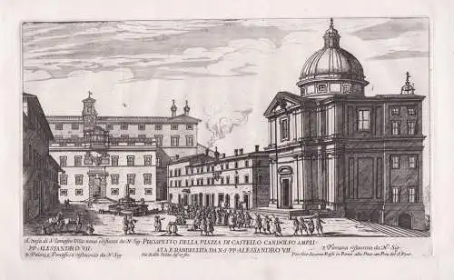 Prospetto della Piazza di Castello Candolfo ampliata e rabbellita da N. S. Papa Alesandro VII. - Roma Rom Rome