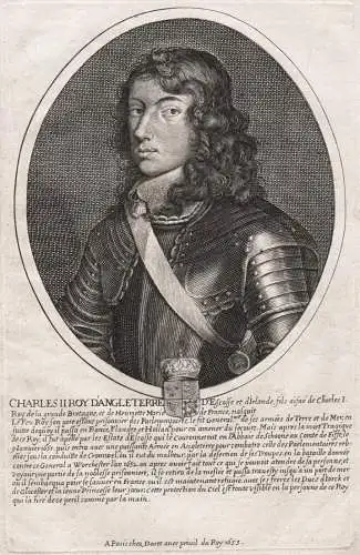 Charles II Roy d'Angleterre.. - Charles II of England (1630-1685) King König roi Portrait