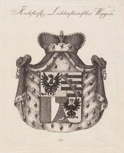 Hochfürstl. Lichtensteinisches Wappen - Liechtenstein Wappen Adel coat of arms heraldry Heraldik