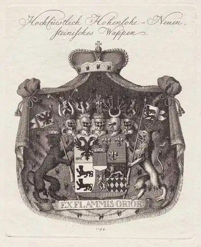 Hochfürstlich Hohenlohe-Neuensteinisches Wappen - Hohenlohe Hohenlohe-Neuenstein Wappen Adel coat of arms her