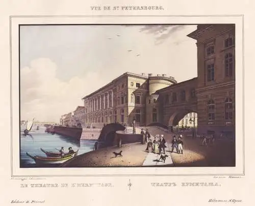 Vue de St. Petersburg - Le Theatre de Hermitage. - St. Petersburg Hermitage Museum Erimetage / Russia Russland