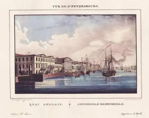 Vue de St. Petersburg - Quai Anglais. - St. Petersburg English Embankment / Russia Russland Russie