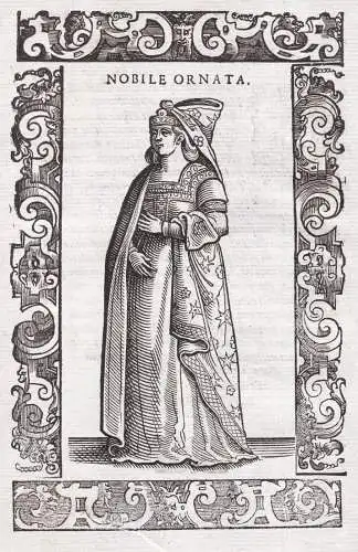 Nobile ornata - Venetian woman / Venezia Venice Venedig / costume costums Tracht Trachten costumi costume