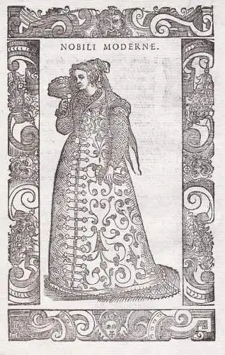 Nobili moderne - woman Frau noblewoman / Rome Rom Roma / costume costums Tracht Trachten costumi costume