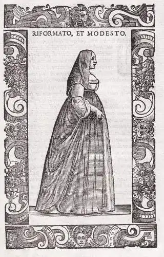 Riformato, et modesto - Venetian woman Frau / Venezia Venice Venedig / costume costums Tracht Trachten costumi