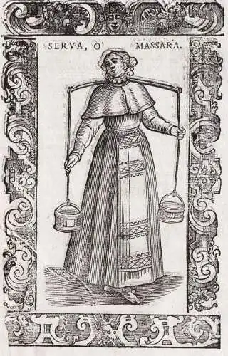 Serva, o' massara - Gdansk Danzig / Polska Polen Poland / servant Diener woman femme Frau / costume costums Tr