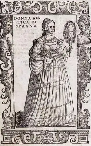 Donna antica di Spagna  - Espana Spain Spanien / Spanish woman femme Frau / costume costums Tracht Trachten co