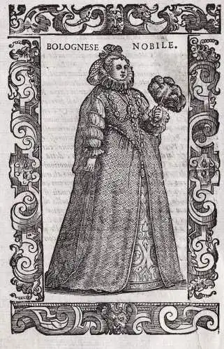 Bolognese nobile - Bologna Emilia-Romagna / noblewoman woman Frau donna / costume costums Tracht Trachten cost