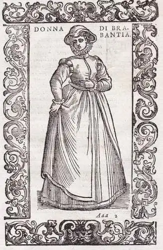 Donna di Brabantia - Brabant / woman Frau femme / costume costums Tracht Trachten costumi costume