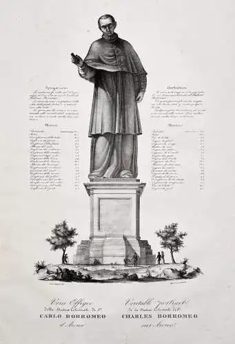 Vera Effigies della Statua Colossale di St. Carlo Borromeo d'Arona - Colosso di San Carlo Borromeo / Italia It