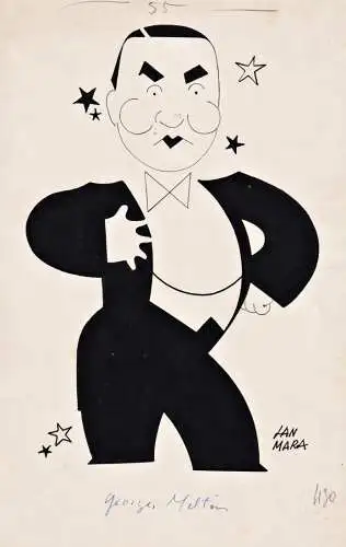 George Milton - Portrait / caricature Karikatur cartoon