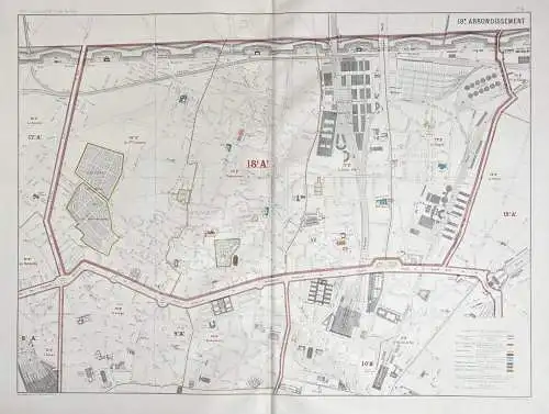 18.e arrondissement - Paris Stadtplan City Plan / 18. Arrondissement