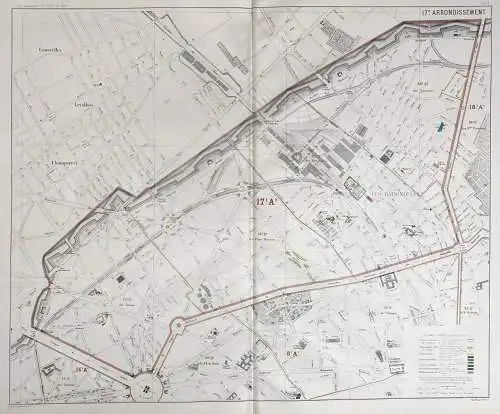 17.e arrondissements - Paris Stadtplan City Plan / 17. Arrondissement