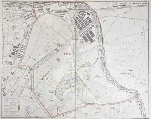 19.e arrondissement - Paris Stadtplan City Plan / 19. Arrondissement