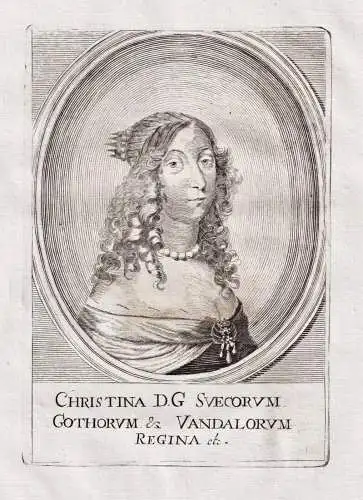 Christina D.G. Svecorum Gothroum & Vandalorum Regina - Drottning Kristina (1626-1689) Queen of Sweden Sverige