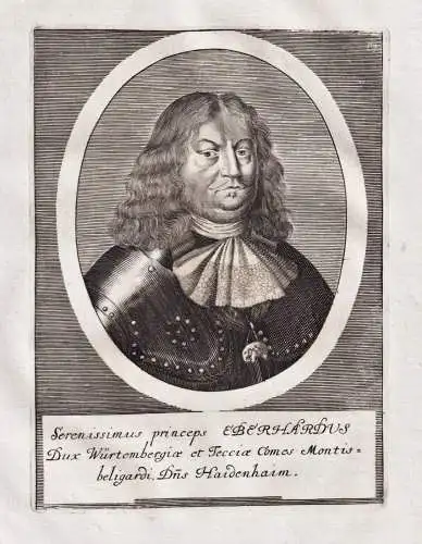 Serenissimus princeps Eberhardus Dux Würtembergiae et Tecciae... - Eberhard III. Württemberg (1614-1674) Her