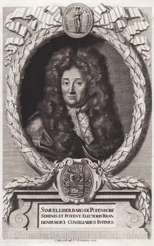 Samuel Liber Baro de Pufendorf. - Samuel von Pufendorf (1632-1694) Philosoph Rechtsgelehrter Historiker histor
