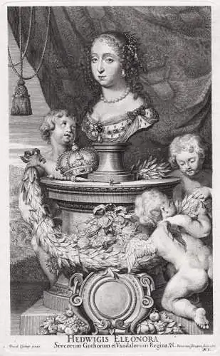 Hedwigis Eleonora - Hedwig Eleonora of Holstein-Gottorp (1631-1715) / Sverige Sweden Schweden Queen Königin P