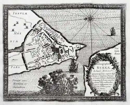 Ichnographia Staekae in Insula Moenia - Stegel Mon island / Vordingborg / Sjaelland / Danmark / Denmark / Dän