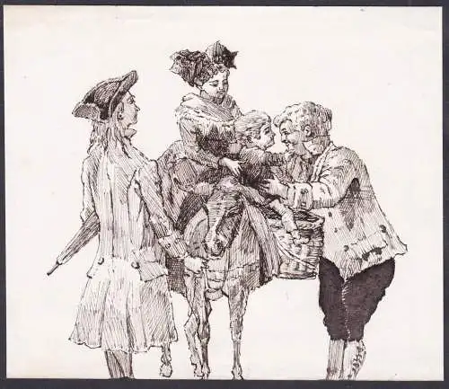 (Begrüßung eines Kindes auf einem Pferd / Greeting by a child on a horse) / Barock Baroque
