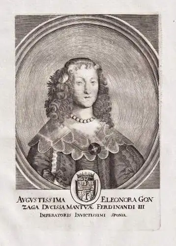 Augustissima Eleonora Gonzaga - Eleonora Gonzaga (1598-1655) princess of Mantua Holy Roman Empress Portrait