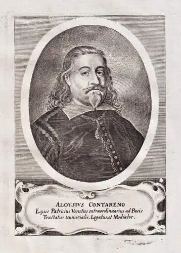Aloysius Contareno - Alvise Contarini (1597-1651) Venezia Venedig Diplomat Portrait