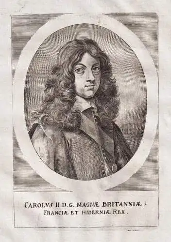 Carolus II D. G. Magnae Brittanniae - Charles II of England (1630-1685) King König roi Portrait