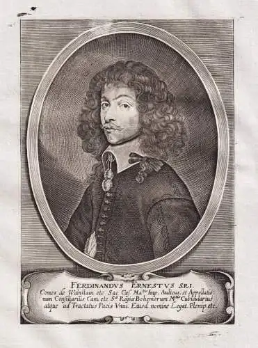 Ferdinandus Ernestus - Ferdinand Ernst von Waldstein (1619-1657) Westfälischer Frieden Wallenstein Portrait