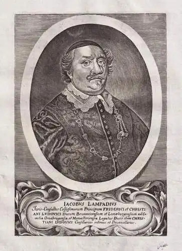 Iacobus Lampadius - Jakob Lampadius (1593-1649) Jurist Braunschweig-Lüneburg Heinsen Osnabrück Portrait