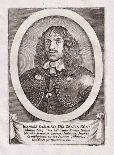 Ioannes Casimirus dei Gratia Rex Poloniae - Johann II. Kasimir (1609-1672) Waza König von Polen Lithuania Lit