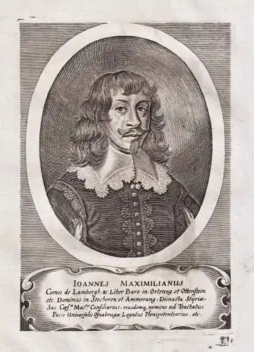Ioannes Maximilianus - Johann Maximilian von Lamberg (1608-1682) Steyr Burggraf Portrait
